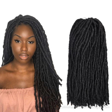 Wholesale 18 inch Bohemian Locs For Women Faux Dreadlocks Braids Goddess Faux Locs Synthetic Crochet Braiding Hair Extensions